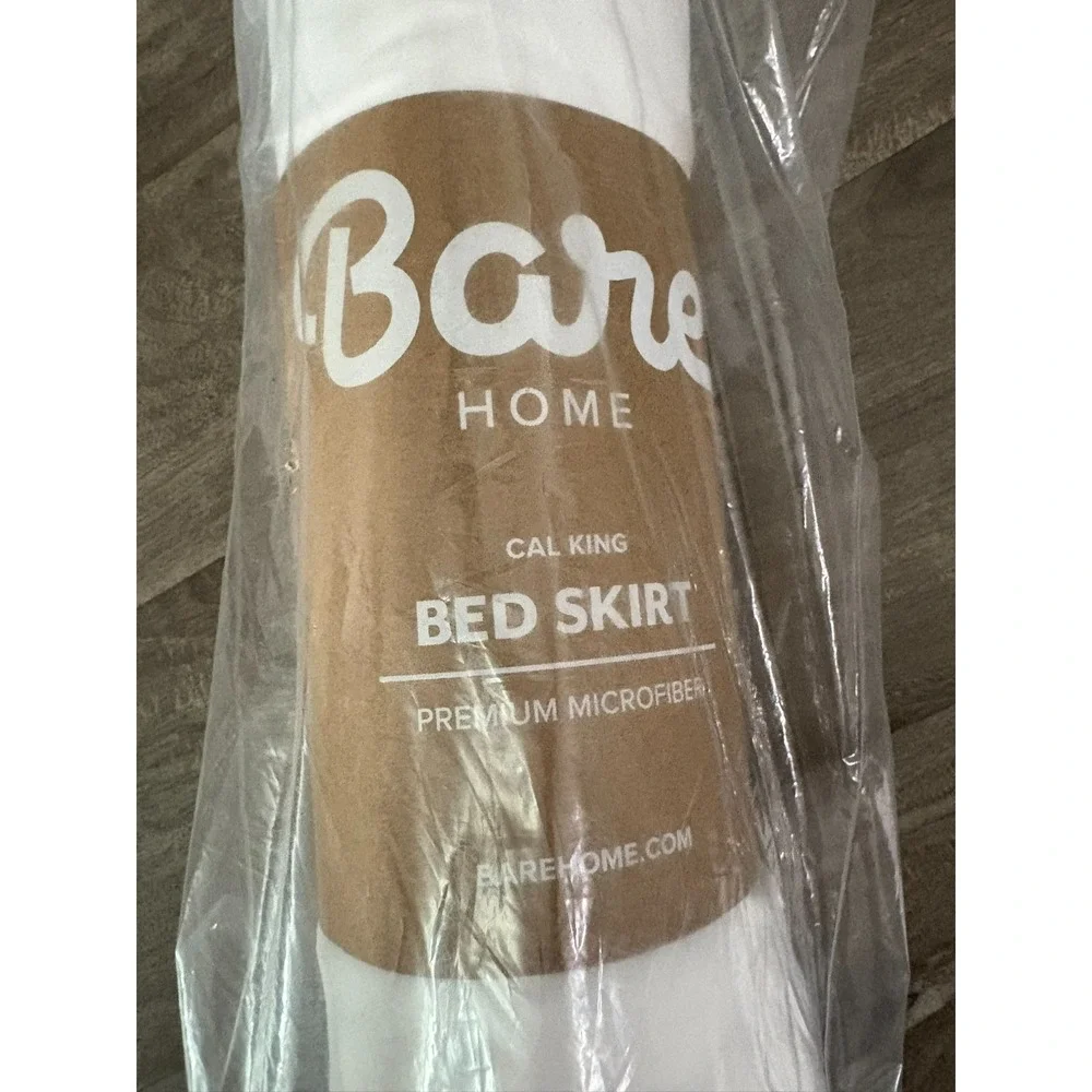 Bare Ultra Soft Premium Microfiber Bed Skirt Cal King - White